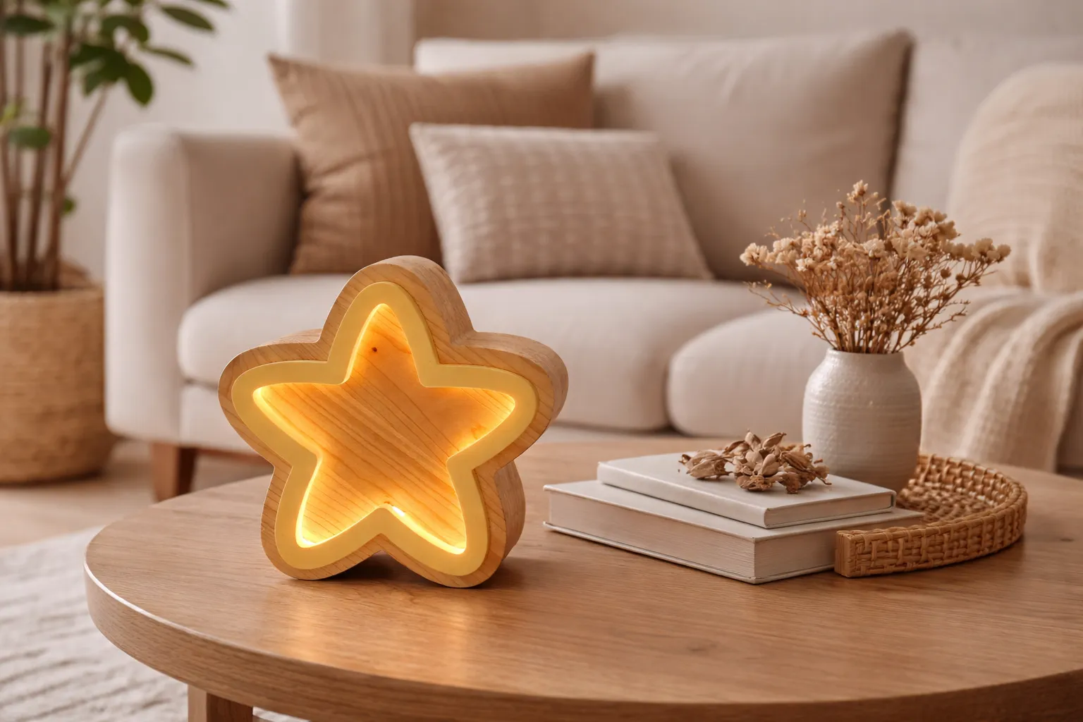 Lampada Stella in Legno personalizzabile