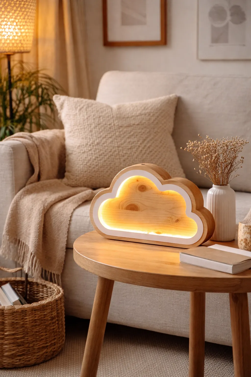 Lampada Nuvola in Legno Artigianale personalizzabile