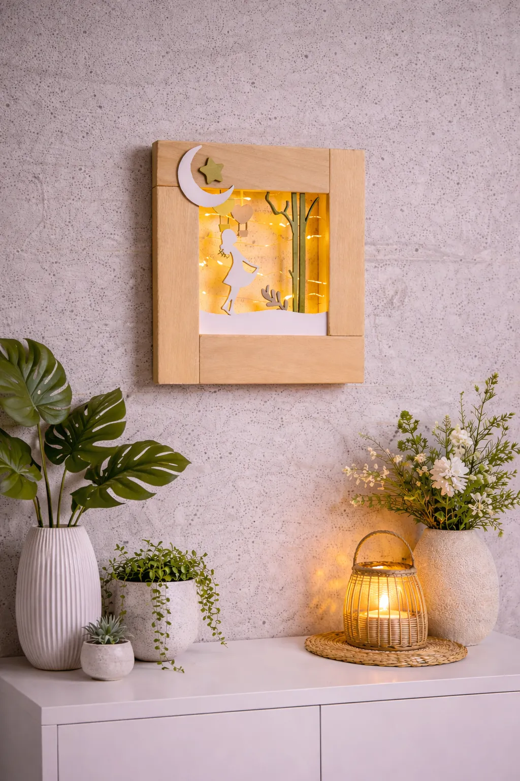 Quadro Luminoso Ballerina in Legno personalizzabile